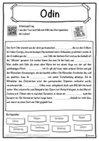 Vorschau - Unterrichtsreihen - Odin Lückentext mit Wortspeicher Hörverstehen und Suchsel - Seite 1