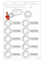 Vorschau - Arbeitsblätter - Übungsblätter - Uhrzeiten - Seite 3