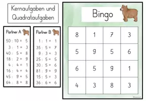 Vorschau - Stationenlernen - Einsdurcheins Bingo I Geteiltaufgaben & Division üben I Kl. 2–4 I Partnerarbeit - Seite 2