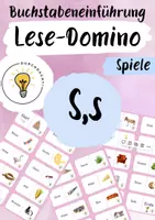 Vorschau - Spiele - Buchstabeneinführung S - Buchstabe S - Lese-Domino S: Freebie - Deckblatt