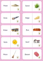 Vorschau - Spiele - Buchstabeneinführung S - Buchstabe S - Lese-Domino S: Freebie - Seite 2