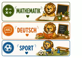 Vorschau - Präsentationen/Tafelbilder - Tagestransparenz Löwenklasse - Klassentier Löwe - Seite 1
