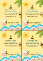 Vorschau - Mal- und Bastelvorlagen - Erfrischender Feriengruß - Sommerferien - Seite 1