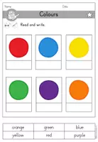 Vorschau - Arbeitsblätter - Colours Farben Arbeitsblatt differenziert - Englisch - Seite 2