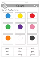 Vorschau - Arbeitsblätter - Colours Farben Arbeitsblatt differenziert - Englisch - Seite 3