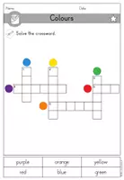 Vorschau - Arbeitsblätter - Colours Farben Kreuzworträtsel crossword differenziert - Englisch - Seite 2