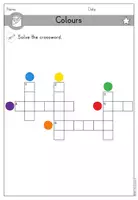 Vorschau - Arbeitsblätter - Colours Farben Kreuzworträtsel crossword differenziert - Englisch - Seite 3