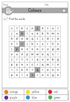 Vorschau - Arbeitsblätter - Colours Farben Suchsel wordsearch differenziert- Englisch - Seite 3