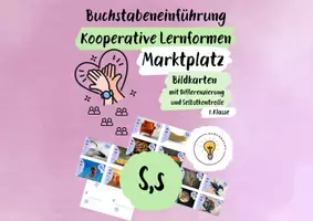 Vorschau - Fördermaterial/Inklusion - Buchstabeneinführung S - Buchstabe S - Marktplatz S - Deckblatt