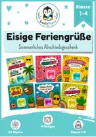 Vorschau - Bildkarten - Ferienkarten mit Eiswürfeln | Sommergeschenk zum Schuljahresende | Grundschule Klasse 1-4 - Deckblatt