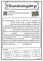 Vorschau - Unterrichtsreihen - Elbsandsteingebirge Lückentext mit Wortspeicher Hörverstehen und Suchsel - Seite 1