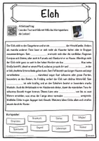 Vorschau - Unterrichtsreihen - Elch Lückentext mit Wortspeicher Hörverstehen und Suchsel - Seite 1