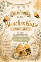 Vorschau - Poster - Bienenklasse Boho XXL | Klassenzimmer-Deko & Organisationspaket für Grundschule und Volksschule - Deckblatt