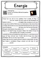 Vorschau - Unterrichtsreihen - Energie Lückentext mit Wortspeicher Hörverstehen und Suchsel - Seite 1
