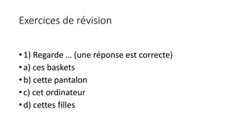 Vorschau - Präsentationen/Tafelbilder - Multiple choice: Révision Grammatikthemen - Deckblatt