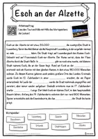 Vorschau - Unterrichtsreihen - Esch an der Alzette Lückentext mit Wortspeicher Hörverstehen und Suchsel - Seite 1