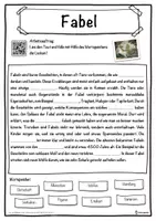 Vorschau - Unterrichtsreihen - Fabel Lückentext mit Wortspeicher Hörverstehen und Suchsel - Seite 1