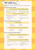 Vorschau - Arbeitsblätter - Fußball-WM 2026 - Lesetext und Quizfragen, mit Lösungen & editierbar - Seite 1