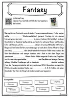 Vorschau - Unterrichtsreihen - Fantasy Lückentext mit Wortspeicher Hörverstehen und Suchsel - Seite 1