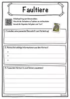 Vorschau - Unterrichtsreihen - Faultiere Lückentext mit Wortspeicher Hörverstehen und Suchsel - Seite 3