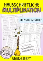 Vorschau - Arbeitsblätter - Halbschriftliche Multiplikation (Miniheft Klasse 3/4 ZR 1000) - Deckblatt
