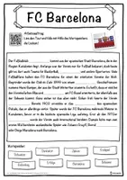 Vorschau - Unterrichtsreihen - FC Barcelona Lückentext mit Wortspeicher Hörverstehen und Suchsel - Seite 1