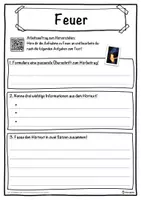 Vorschau - Unterrichtsreihen - Feuer Lückentext mit Wortspeicher Hörverstehen und Suchsel - Seite 3