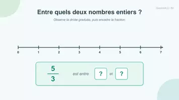 Aperçu - Feuilles d'exercices - Encadrer les fractions — 80 exercices CM1 - Page 3
