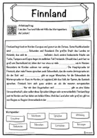Vorschau - Unterrichtsreihen - Finnland Lückentext mit Wortspeicher Hörverstehen und Suchsel - Seite 1