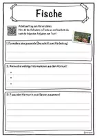 Vorschau - Unterrichtsreihen - Fische Lückentext mit Wortspeicher Hörverstehen und Suchsel - Seite 3