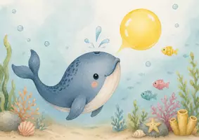 Vorschau - Bildkarten - Willi, der kleine Wal entdeckt die Farben – Kamishibai für U3 mit Farbkarten & Fingerspiel | Mitmachgeschichte für Krippe & Kindergarten - Seite 3
