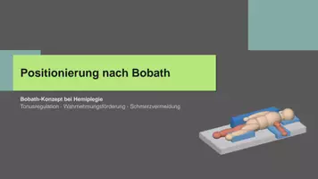 Vorschau - Präsentationen/Tafelbilder - Positionierung nach Bobath (Hemiplegie) - Deckblatt