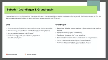 Vorschau - Präsentationen/Tafelbilder - Positionierung nach Bobath (Hemiplegie) - Seite 1