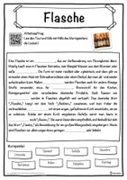 Vorschau - Unterrichtsreihen - Flasche Lückentext mit Wortspeicher Hörverstehen und Suchsel - Seite 1