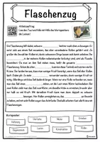 Vorschau - Unterrichtsreihen - Flaschenzug Lückentext mit Wortspeicher Hörverstehen und Suchsel - Seite 1