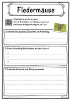 Vorschau - Unterrichtsreihen - Fledermäuse Lückentext mit Wortspeicher Hörverstehen und Suchsel - Seite 3