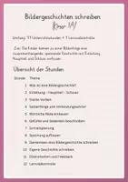 Vorschau - Stundenentwürfe - Bildergeschichte Deutsch Schreiben 3/4 Klasse - Seite 1