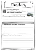 Vorschau - Unterrichtsreihen - Flensburg Lückentext mit Wortspeicher Hörverstehen und Suchsel - Seite 3