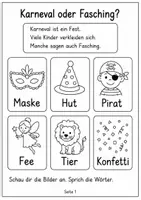 Vorschau - Arbeitsblätter - Karneval 1. Klasse - Seite 1