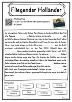 Vorschau - Unterrichtsreihen - Fliegender Holländer Lückentext mit Wortspeicher Hörverstehen und Suchsel - Seite 1