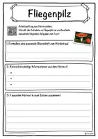Vorschau - Unterrichtsreihen - Fliegenpilz Lückentext mit Wortspeicher Hörverstehen und Suchsel - Seite 3