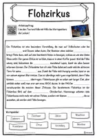 Vorschau - Unterrichtsreihen - Flohzirkus Lückentext mit Wortspeicher Hörverstehen und Suchsel - Seite 1