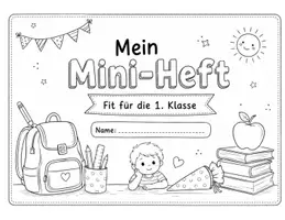 Vorschau - Arbeitsblätter - Schulstart-Miniheft – Feinmotorik, Buchstaben, Zahlen, Muster & erstes Rechnen - Seite 1