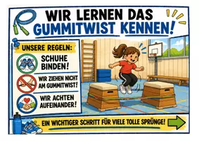 Vorschau - Präsentationen/Tafelbilder - Themenleine Examensstunde Sport - Gummitwist - Seite 1