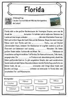 Vorschau - Unterrichtsreihen - Florida Lückentext mit Wortspeicher Hörverstehen und Suchsel - Seite 1