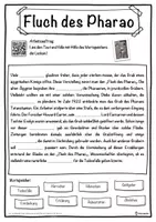 Vorschau - Unterrichtsreihen - Fluch des Pharaos Lückentext mit Wortspeicher Hörverstehen und Suchsel - Seite 1