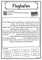 Vorschau - Unterrichtsreihen - Flughafen Lückentext mit Wortspeicher Hörverstehen und Suchsel - Seite 1