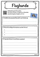 Vorschau - Unterrichtsreihen - Flughunde Lückentext mit Wortspeicher Hörverstehen und Suchsel - Seite 3