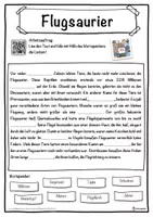 Vorschau - Unterrichtsreihen - Flugsaurier Lückentext mit Wortspeicher Hörverstehen und Suchsel - Seite 1