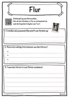 Vorschau - Unterrichtsreihen - Flur Lückentext mit Wortspeicher Hörverstehen und Suchsel - Seite 3